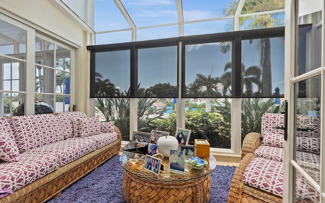 view of sunroom