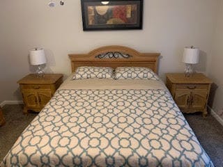 view of carpeted bedroom