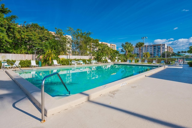 view of pool with a patio