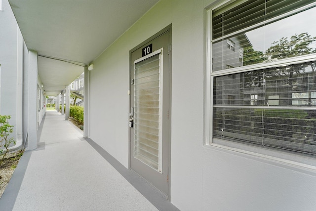 view of patio with a balcony