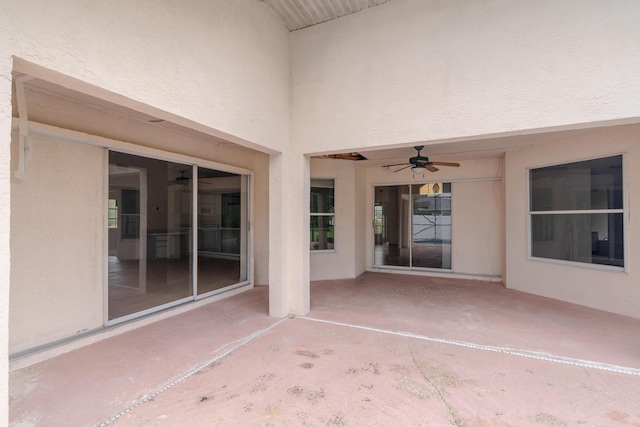 view of patio / terrace with ceiling fan