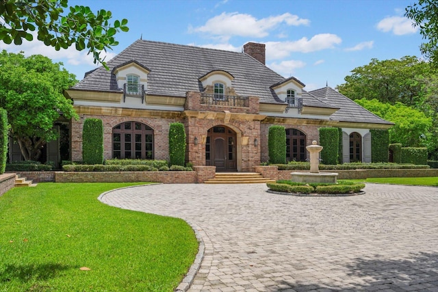 view of front of property with a front yard