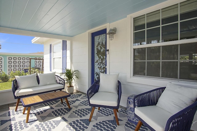 balcony with outdoor lounge area