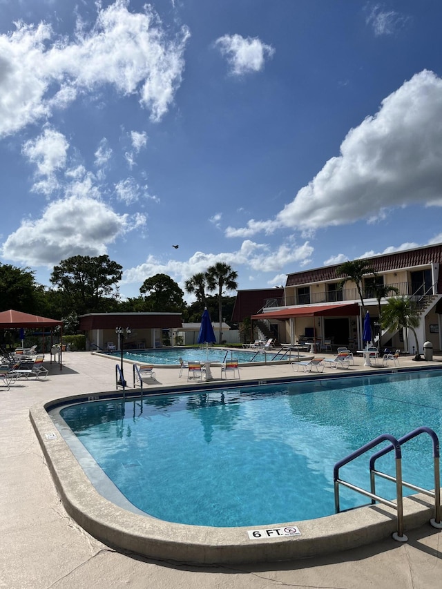 view of pool with a patio