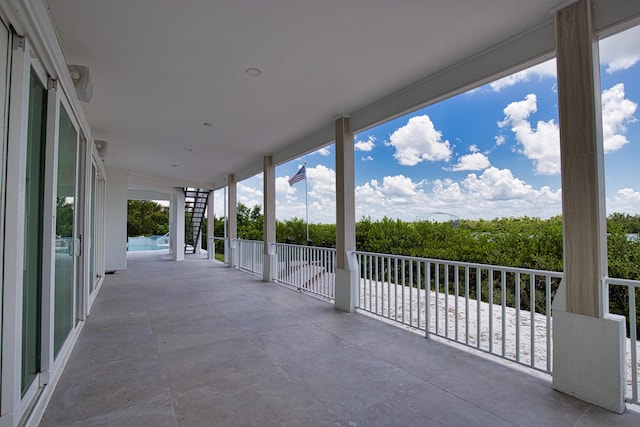 view of patio / terrace featuring a balcony