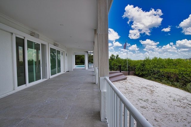 balcony with a patio