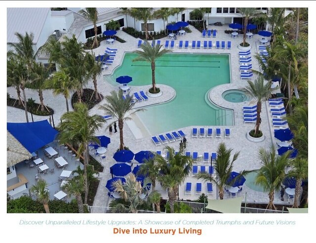 2400 S Ocean Dr Unit 7612, Fort Pierce, FL 34950 - drone / aerial view of a pool