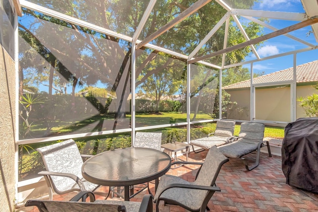 view of sunroom / solarium