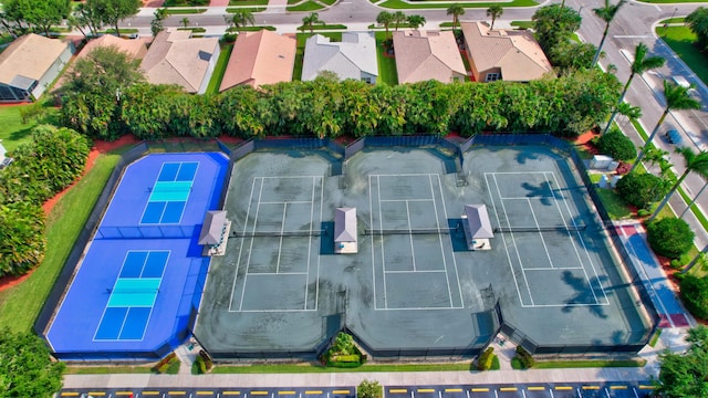 drone / aerial view with a residential view