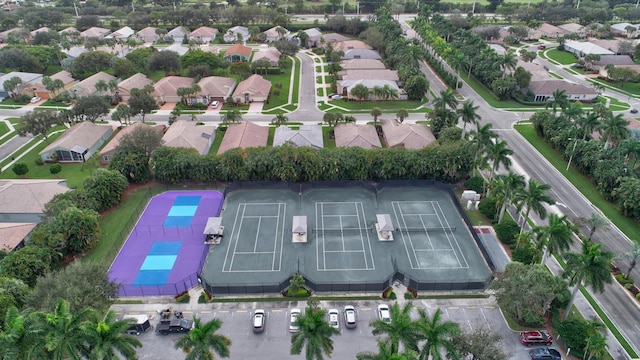 aerial view with a residential view