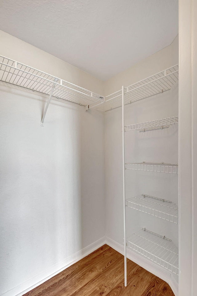 walk in closet featuring light wood-type flooring