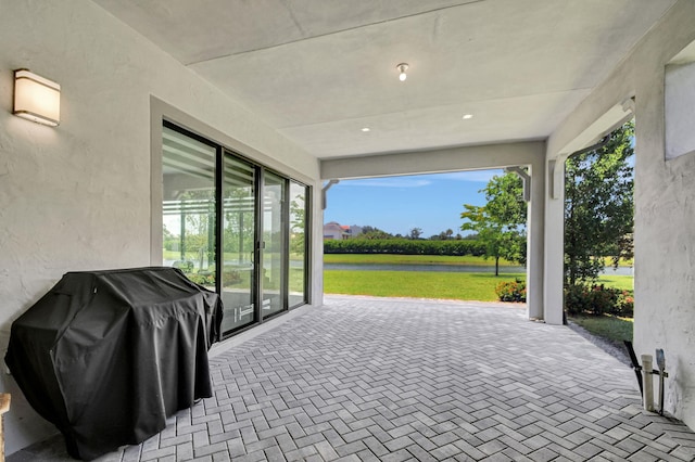 view of patio featuring area for grilling