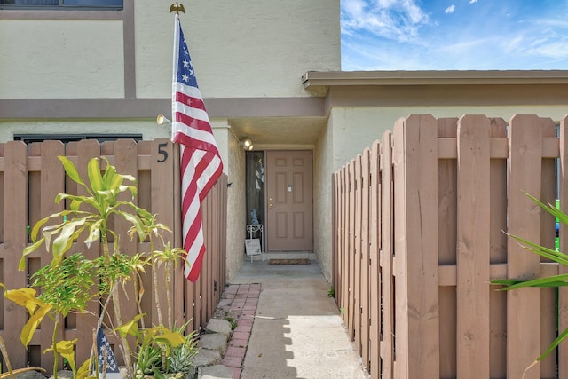 view of doorway to property