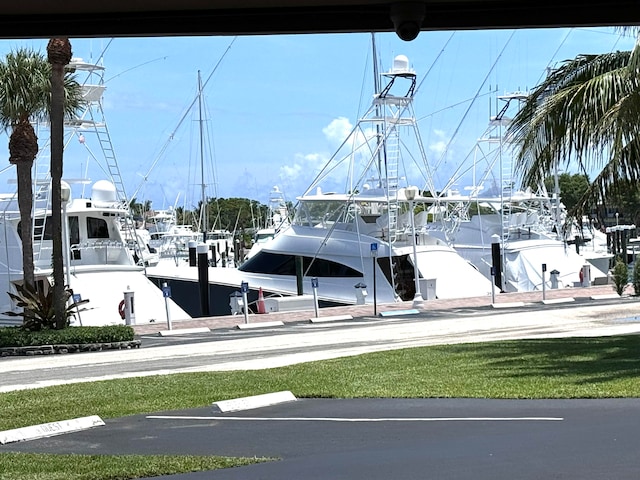 view of dock area