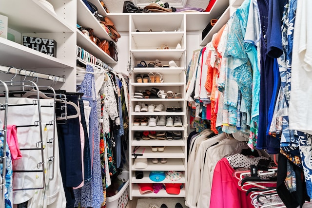 view of walk in closet