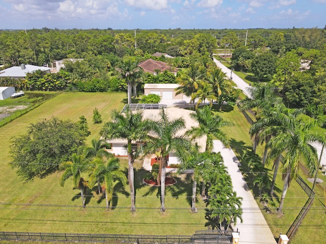 bird's eye view featuring a rural view