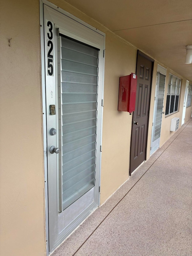 view of doorway to property