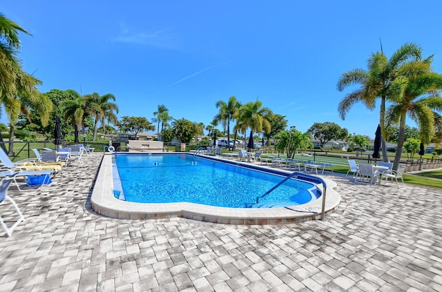 view of pool with a patio