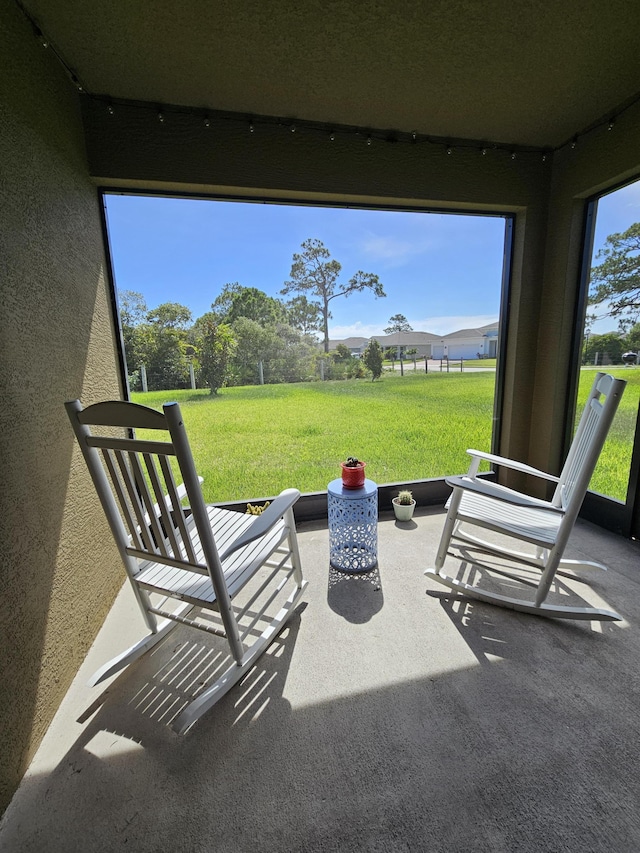 view of sunroom