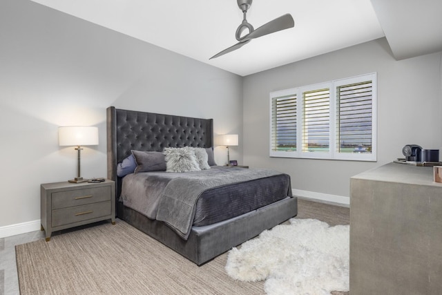 bedroom with ceiling fan