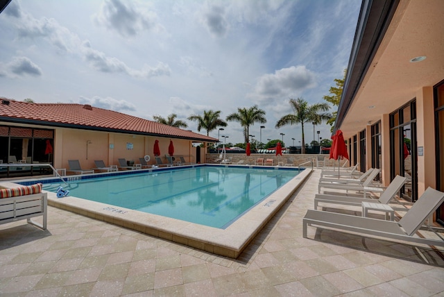 view of pool with a patio