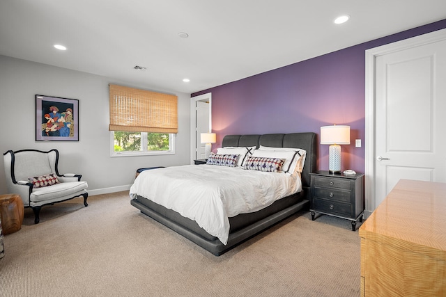 view of carpeted bedroom