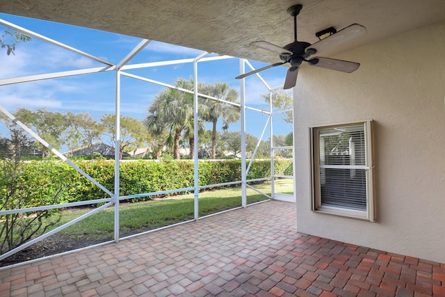 8278 Duomo Cir, Boynton Beach, FL 33472 - unfurnished sunroom with a ceiling fan
