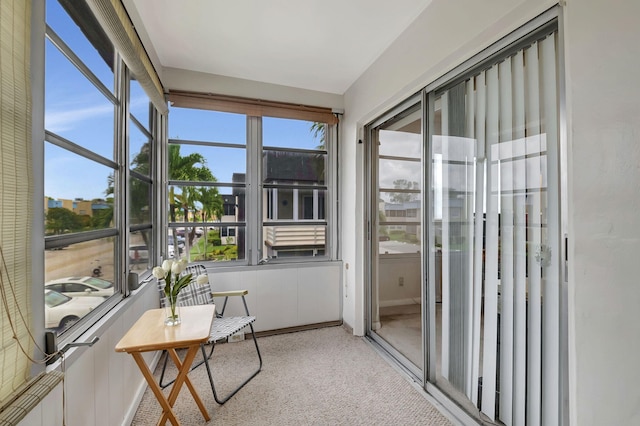 view of sunroom