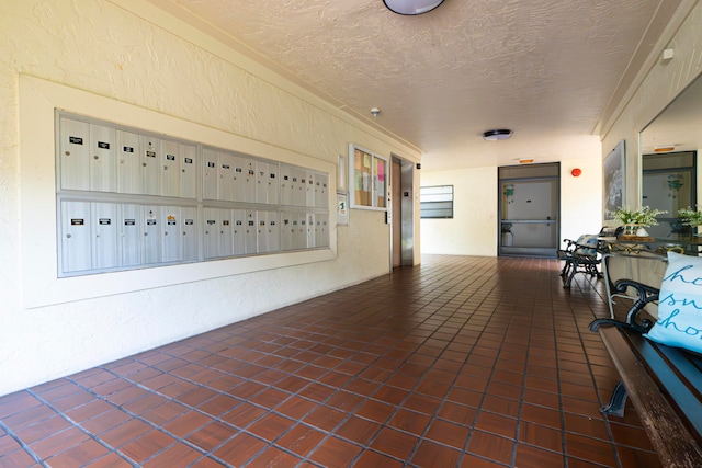 interior space featuring a mail area