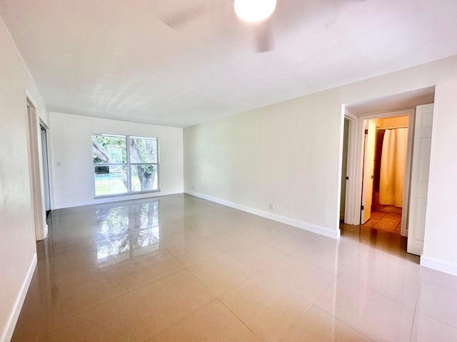 spare room featuring tile patterned floors