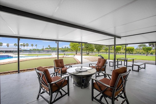 view of sunroom