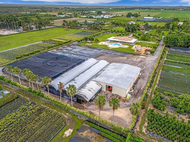 aerial view featuring a rural view