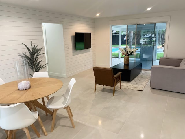 view of tiled living room