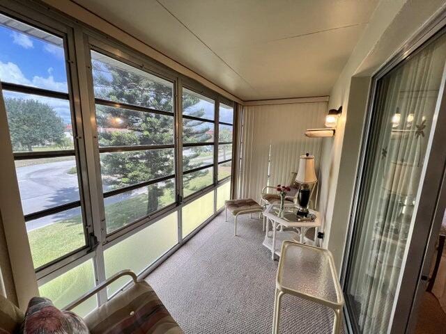 view of sunroom