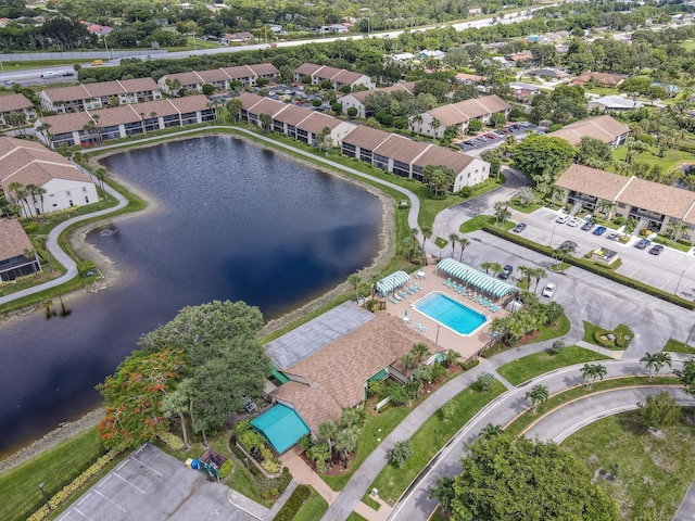 3593 Crab Apple Trl Unit C, Lake Worth, FL 33467 - aerial overview of property's location with a large body of water and a pool area