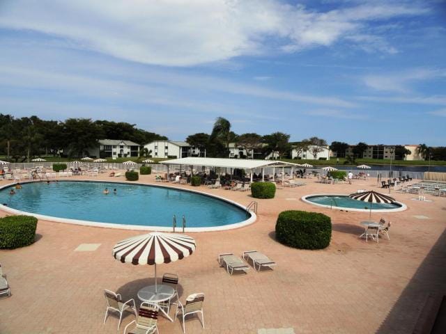 view of pool with a patio area