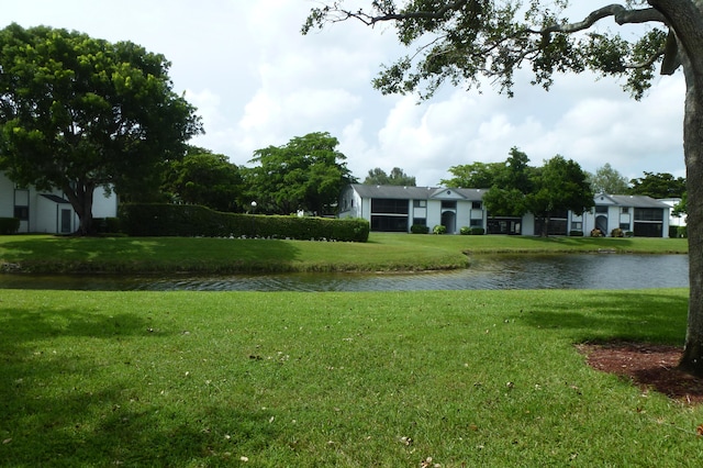 exterior space featuring a water view