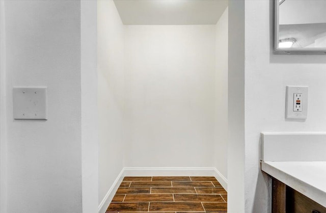 3601 Inverrary Dr Unit 102, Lauderhill, FL 33319 - washroom featuring wood tiled floors and baseboards