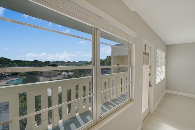 view of sunroom