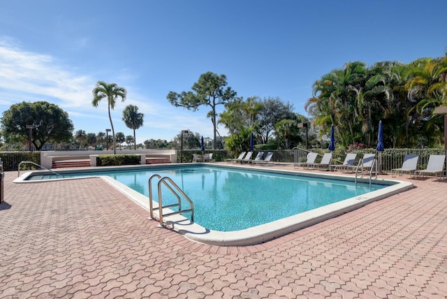 view of pool with a patio area