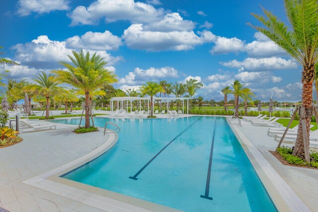 view of pool with a patio area