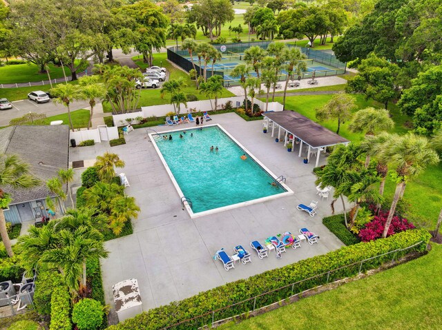 view of pool with a patio area