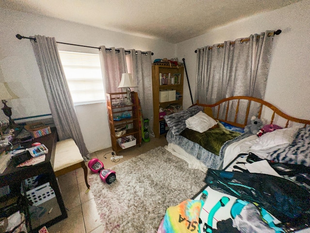 bedroom with a textured ceiling