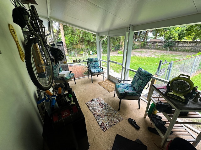 sunroom featuring plenty of natural light