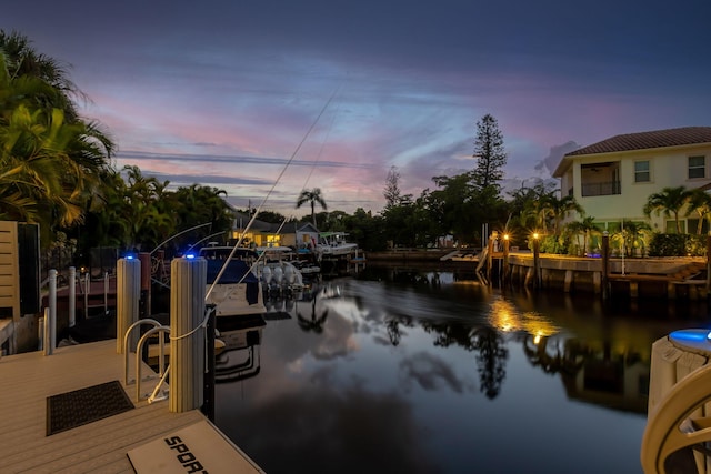 5533 Rico Dr, Boca Raton, FL 33487 - water view featuring a dock