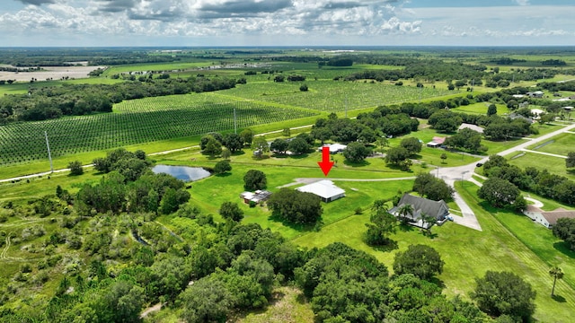 5890 NE 56th Pkwy, Okeechobee, FL 34972 - aerial view with a rural view and a water view