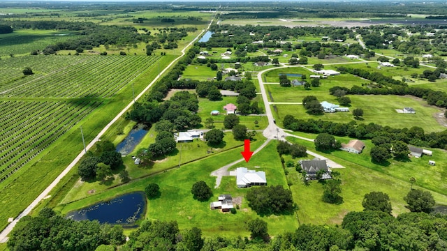 5890 NE 56th Pkwy, Okeechobee, FL 34972 - aerial view with a water view and a rural view