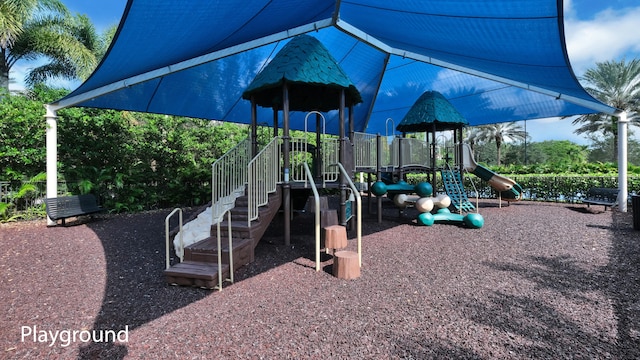 view of jungle gym