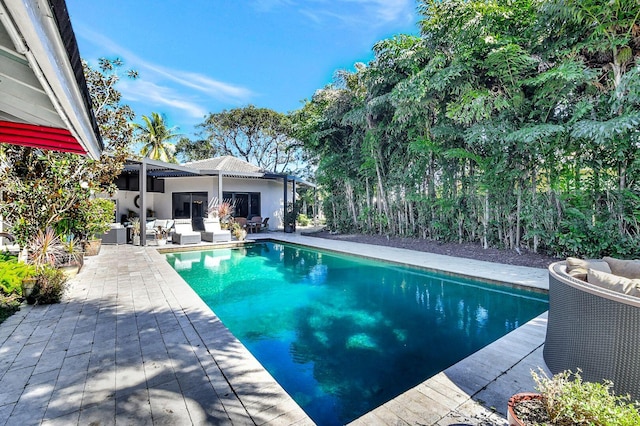 view of pool with a patio