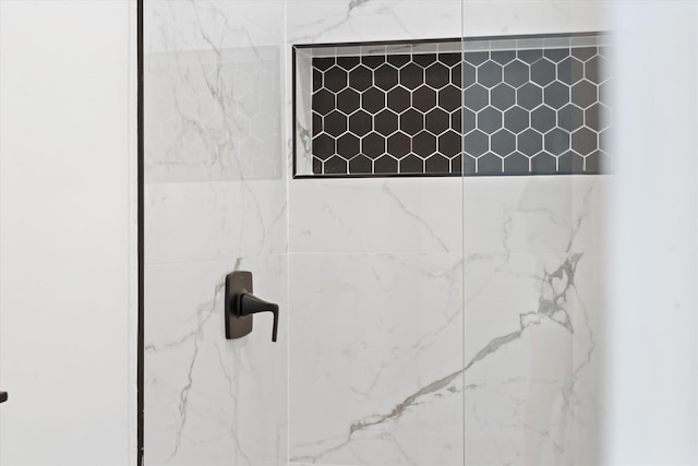 room details with tiled shower